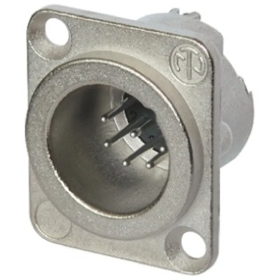 Neutrik Panel XLR Connector Straight Male 7 Way Silver over Nickel Plating 50V NC7MD-LX