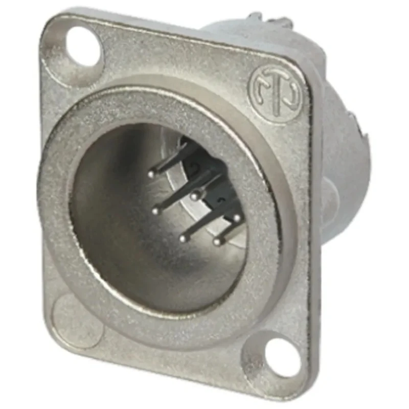 Neutrik Panel XLR Connector Straight Male 7 Way Silver over Nickel Plating 50V NC7MD-LX