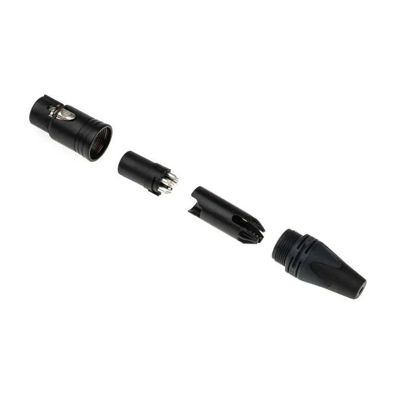 RS PRO Cable XLR Connector Straight Female, 4 Way, Silver over Nickel, 50V, 10A NC4FXX-BAG