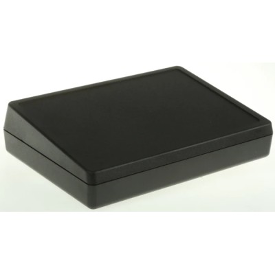OKW DeskCase 138 Series Black ABS Desktop Enclosure Sloped Front, 138mm x 190mm x 47.5mm A0519009