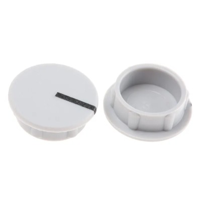 Sifam Potentiometer Knob Cap, Grey, 15.5 mm Diameter, Axial Shaft, Nylon, C151-GRY