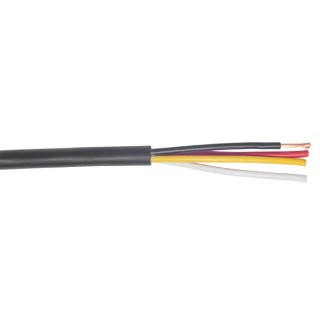 S2CEB FHP Series Multi-Conductor Audio Cable, Black, 100m Reel, Stranded Conductors, Bare Copper, 