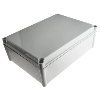 Fibox FEX Series Polycarbonate General Purpose Enclosure with Grey Lid, IP54, IK08, 378 x 278 x 130 mm