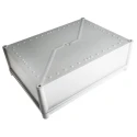 Fibox FEX Series Polycarbonate General Purpose Enclosure with Grey Lid, IP54, IK08, 378 x 278 x 130 mm