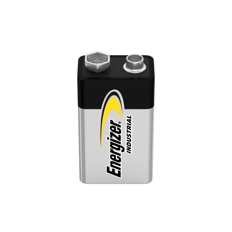 Energizer Energiser Industrial Alkaline 9V Battery, 600mAh, IEC 6LR61, Snap Terminal, 7638900361094