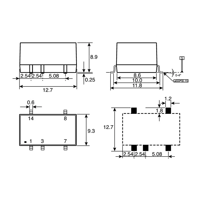 TRACOPOWER DC/DC Converter 12V Output, 165mA, Surface Mount, 21.6–24V Input, 2W, TSH 2412S