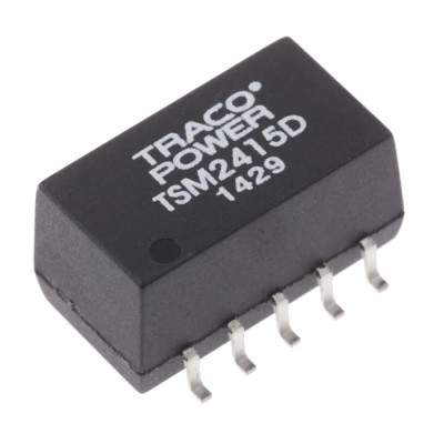 TRACOPOWER DC/DC Converter 1 W, Surface Mount, Dual Output, 15V/-15V, 33 mA, 26.4V Input, TSM 2415D