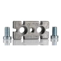 Bosch Rexroth M12 Levelling Foot Plate, Connecting Component, Die Cast Aluminium, Strut Profile 40 x 80 mm 3842536562