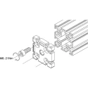 Bosch Rexroth M12 Levelling Foot Plate, Connecting Component, Die Cast Aluminium, Strut Profile 40 x 80 mm 3842536562