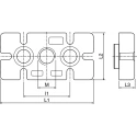Bosch Rexroth M12 Levelling Foot Plate, Connecting Component, Die Cast Aluminium, Strut Profile 40 x 80 mm 3842536562