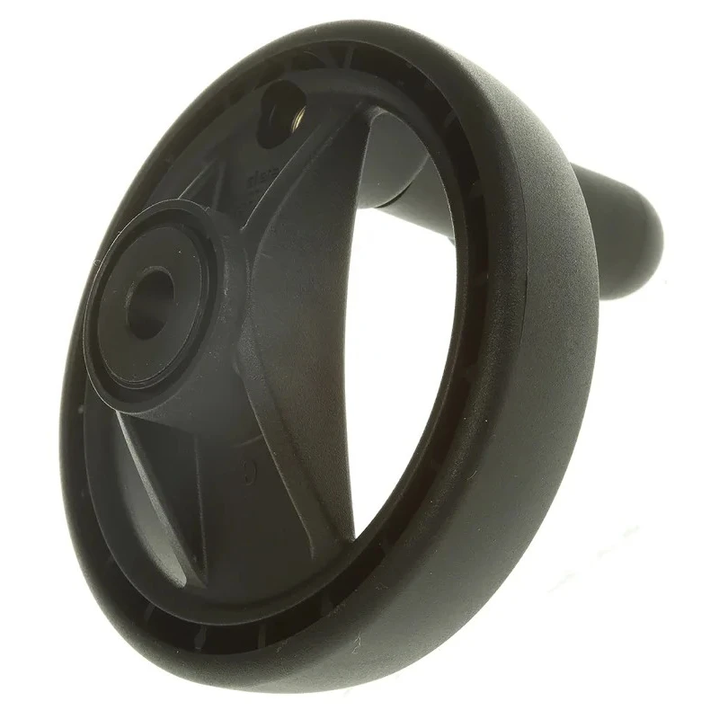 Elesa Technopolymer Hand Wheel, 80 mm, Revolving Handle, Spoked, Black, Steel Insert, Model 78421