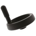 Elesa Technopolymer Hand Wheel, Black, 99 mm Diameter, Revolving Handle, Steel Insert 78521