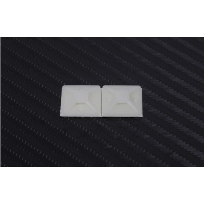 RS PRO Natural Cable Tie Mount Nylon 4.6mm x 19.5mm x 19.5mm Self-Adhesive, Screw Fixing 227-996