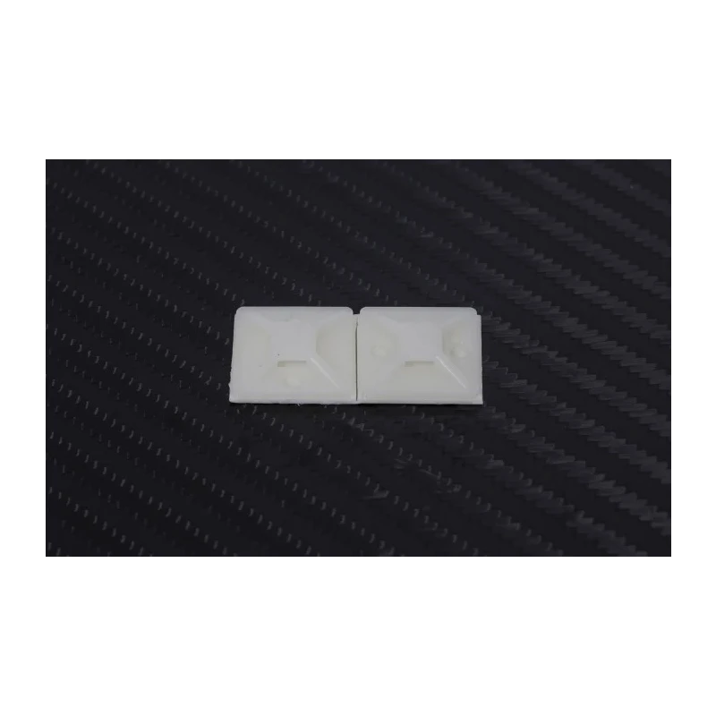 RS PRO Natural Cable Tie Mount Nylon 4.6mm x 19.5mm x 19.5mm Self-Adhesive, Screw Fixing 227-996
