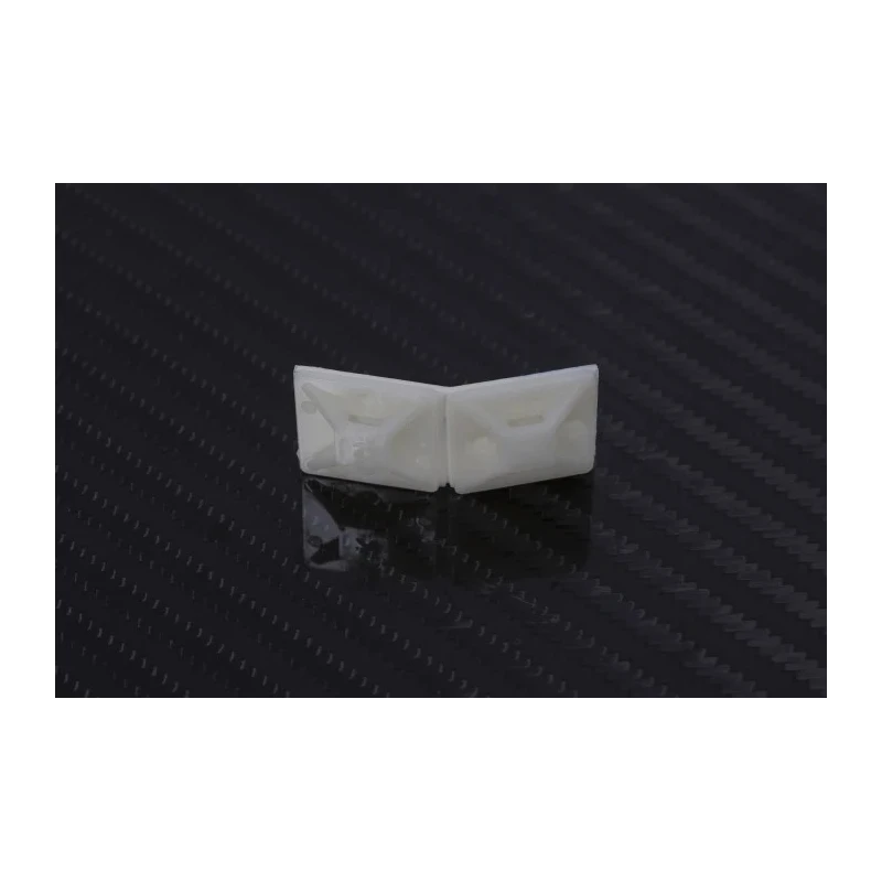 RS PRO Natural Cable Tie Mount Nylon 4.6mm x 19.5mm x 19.5mm Self-Adhesive, Screw Fixing 227-996