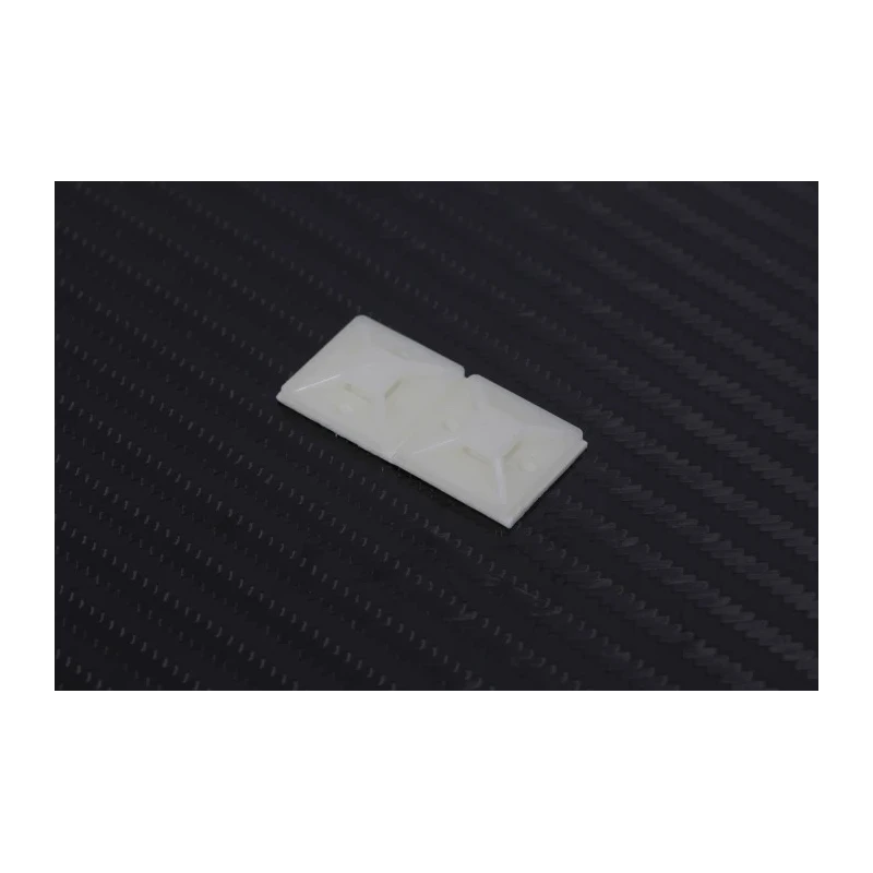 RS PRO Natural Cable Tie Mount Nylon 4.6mm x 19.5mm x 19.5mm Self-Adhesive, Screw Fixing 227-996