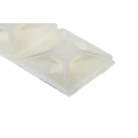 RS PRO Natural Cable Tie Mount Nylon 4.6mm x 19.5mm x 19.5mm Self-Adhesive, Screw Fixing 227-996
