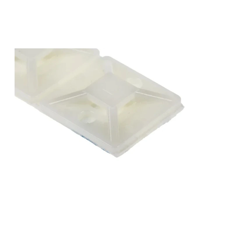 RS PRO Natural Cable Tie Mount Nylon 4.6mm x 19.5mm x 19.5mm Self-Adhesive, Screw Fixing 227-996