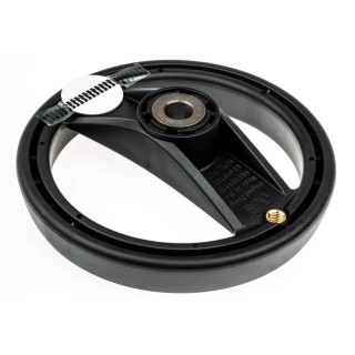 Elesa Hand Wheel, Technopolymer, Revolving Handle, 160 mm Diameter, Steel Insert, Black 78721