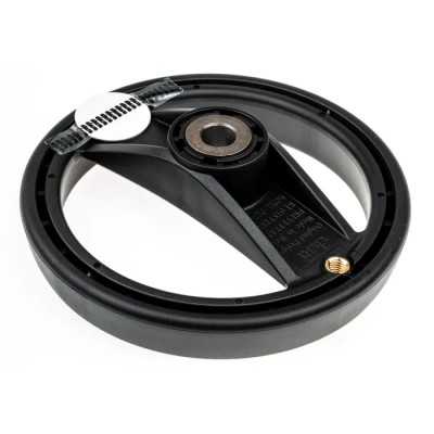 Elesa Hand Wheel, Technopolymer, Revolving Handle, 160 mm Diameter, Steel Insert, Black 78721