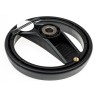 Elesa Hand Wheel, Technopolymer, Revolving Handle, 160 mm Diameter, Steel Insert, Black 78721