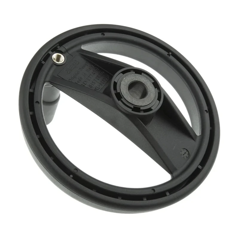 Elesa Hand Wheel, Technopolymer, Revolving Handle, 160 mm Diameter, Steel Insert, Black 78721