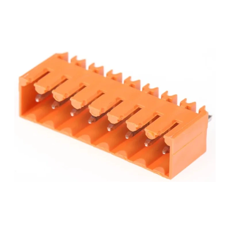 Weidmüller OMNIMATE SL Series Pluggable Terminal Block, 8 Contacts, 3.5 mm Pitch, 1 Row, 17A, 320V, Male, Orange 1604530000