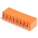 Weidmüller OMNIMATE SL Series Pluggable Terminal Block, 8 Contacts, 3.5 mm Pitch, 1 Row, 17A, 320V, Male, Orange 1604530000