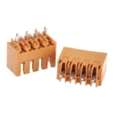 Weidmüller OMNIMATE SL Series Pluggable Terminal Block, 4 Contacts, 3.5 mm Pitch, 17A, 320V, 1 Row, Male, Orange 1604490000