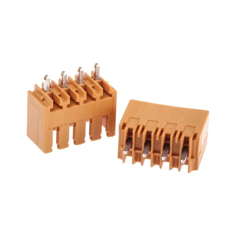 Weidmüller OMNIMATE SL Series Pluggable Terminal Block, 4 Contacts, 3.5 mm Pitch, 17A, 320V, 1 Row, Male, Orange 1604490000