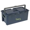 Raaco Plastic Tool Box, 136594, 540 x 296 x 230 mm, Padlockable, 2 Compartments, 1 Tray, Grey