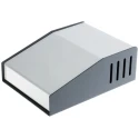 Hammond 515 Series Grey Steel and Aluminium Sloped Front Desktop Enclosure 159x117x58 mm 515-0910