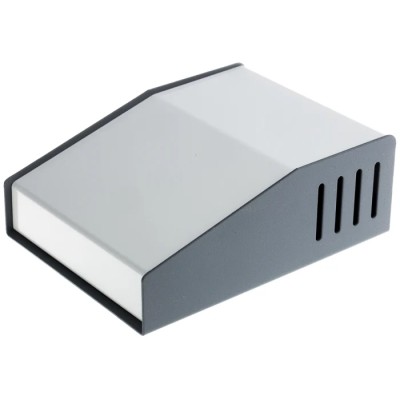 Hammond 515 Series Grey Steel and Aluminium Sloped Front Desktop Enclosure 159x117x58 mm 515-0910