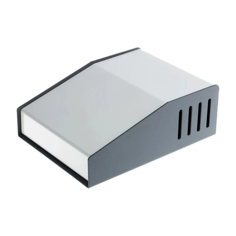 Hammond 515 Series Grey Steel and Aluminium Sloped Front Desktop Enclosure 159x117x58 mm 515-0910