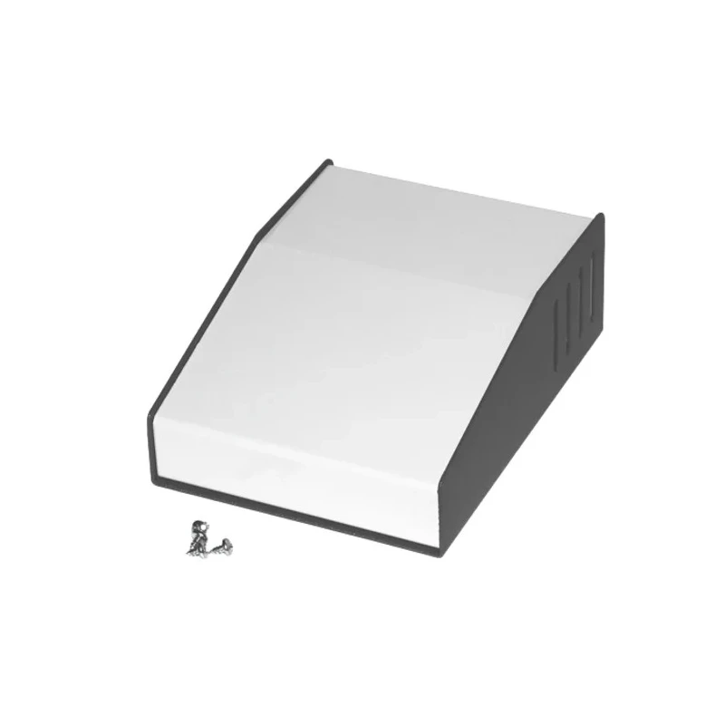 Hammond 515 Series Grey Steel and Aluminium Sloped Front Desktop Enclosure 159x117x58 mm 515-0910