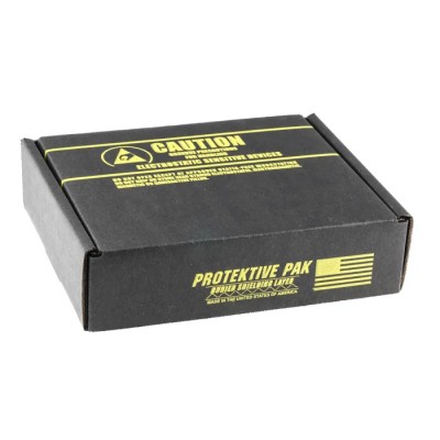 RS PRO Conductive Cardboard ESD Box, 229 mm x 191 mm x 64 mm, Static Shielding, Black, 233-503