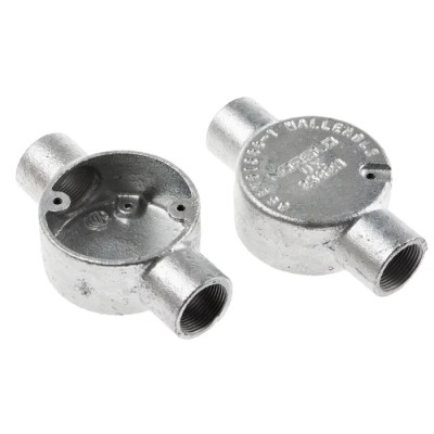 RS PRO Galvanised Steel Conduit Fitting 25 mm M4 Black 228-794