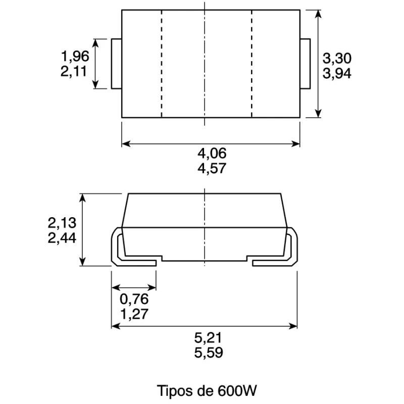 Vishay Uni-Directional TVS Diode 600 W, 30 V, DO-214, Surface Mount, 2-Pin, SMBJ30A-E3/52