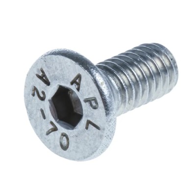 RS PRO Plain Stainless Steel Hex Socket Countersunk Screw M4 x 10 mm DIN 7991 Grade A Hex Drive 171-815