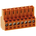 Weidmüller BL Series Pluggable Terminal Block, 8 Contacts, 3.5 mm Pitch, 1 Row, 300 V, Orange, Female 1597420000
