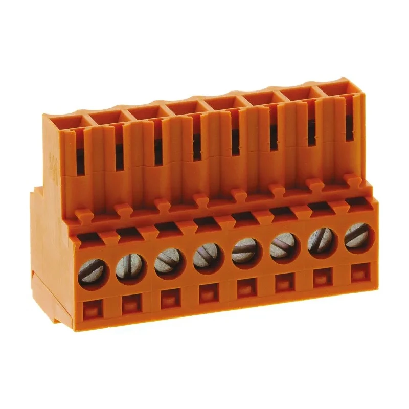 Weidmüller BL Series Pluggable Terminal Block, 8 Contacts, 3.5 mm Pitch, 1 Row, 300 V, Orange, Female 1597420000