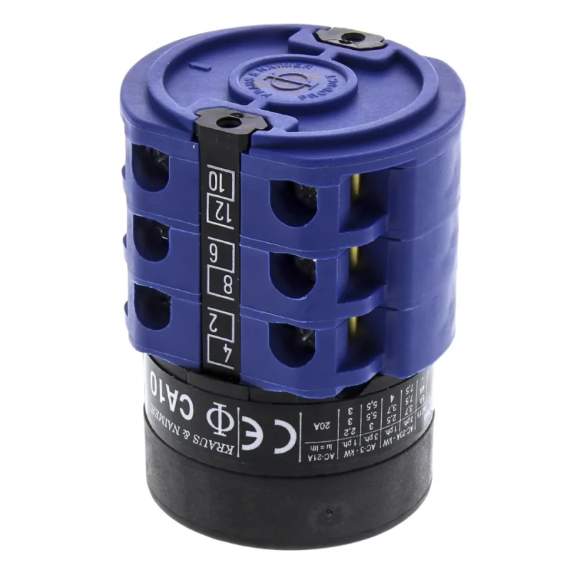Kraus & Naimer Rotary Switch Cam Switch, 2 Positions, 60° Angle, 20A, IP65, Panel Mount CA10.A342/GBA001.*FT