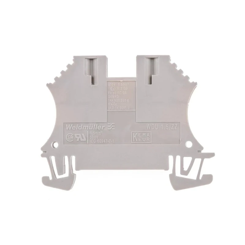 Weidmüller WDU Series Feed Through Terminal Block, Brown, 1.5mm², 1-Level, Screw, 23A, 800V, 60x5.1x46.5mm, 1031400000