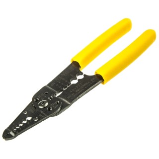Ideal Multi-Core, Single Core Insulated Wire Stripper, 18–8 AWG, 209mm, Steel, 7-in-1, Insulated Handle 45-777