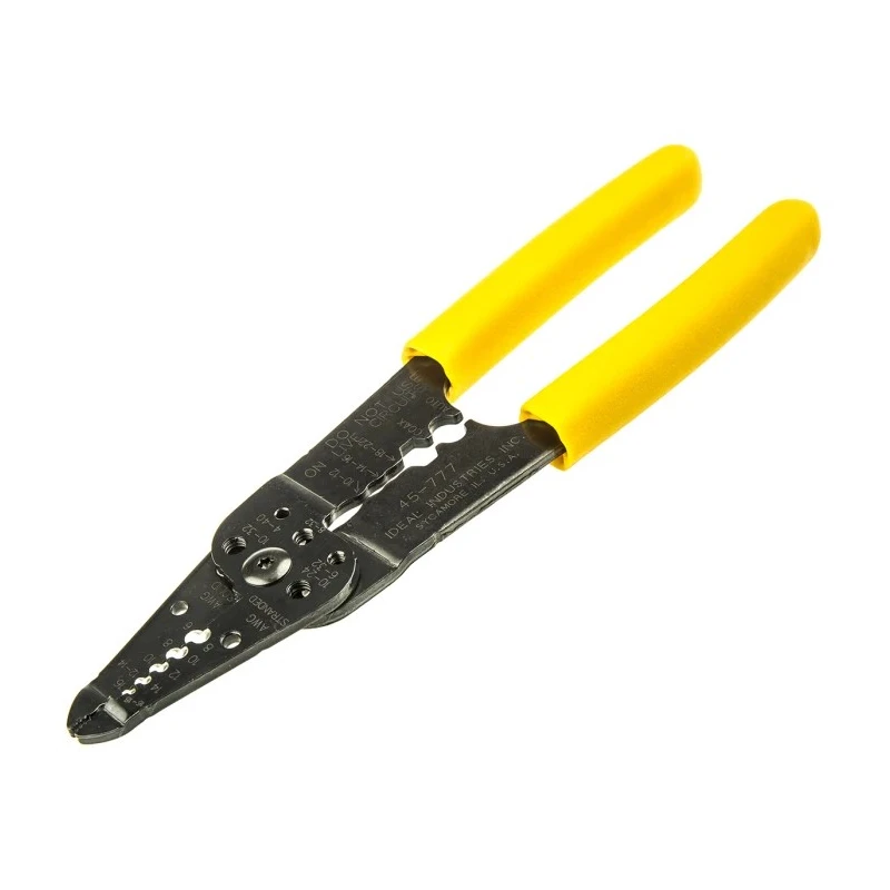 Ideal Multi-Core, Single Core Insulated Wire Stripper, 18–8 AWG, 209mm, Steel, 7-in-1, Insulated Handle 45-777