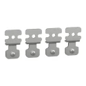 Schneider Electric PanelSeT SFN Accessoires Wall Mount Bracket Set, Stainless Steel, 42mm Width, 74mm Height, 12mm NSYPFCX