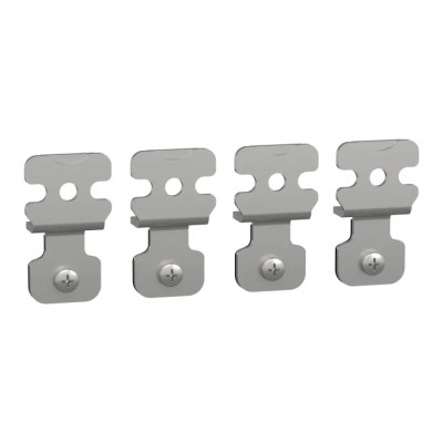 Schneider Electric PanelSeT SFN Accessoires Wall Mount Bracket Set, Stainless Steel, 42mm Width, 74mm Height, 12mm NSYPFCX