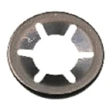 RS PRO Enamelled Stainless Steel Open Push-On Fastener, 2 mm Shaft, 9.5 mm OD, RoHS, C67S, 172-307