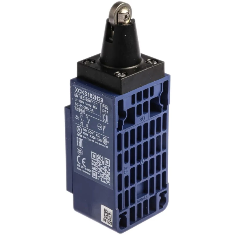 Telemecanique Sensors OsiSense XC Roller Plunger Limit Switch, 1 NO/1 NC, 240V AC, 3A, IP65 Plastic Housing 