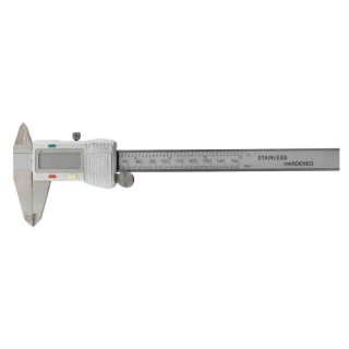 RS PRO Digital Caliper 150 mm, 0.01 mm Resolution, Imperial/Metric, Stainless Steel, LCD Display 247-161